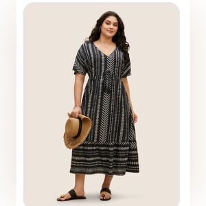 BloomChic Monochrome Patterned Dress